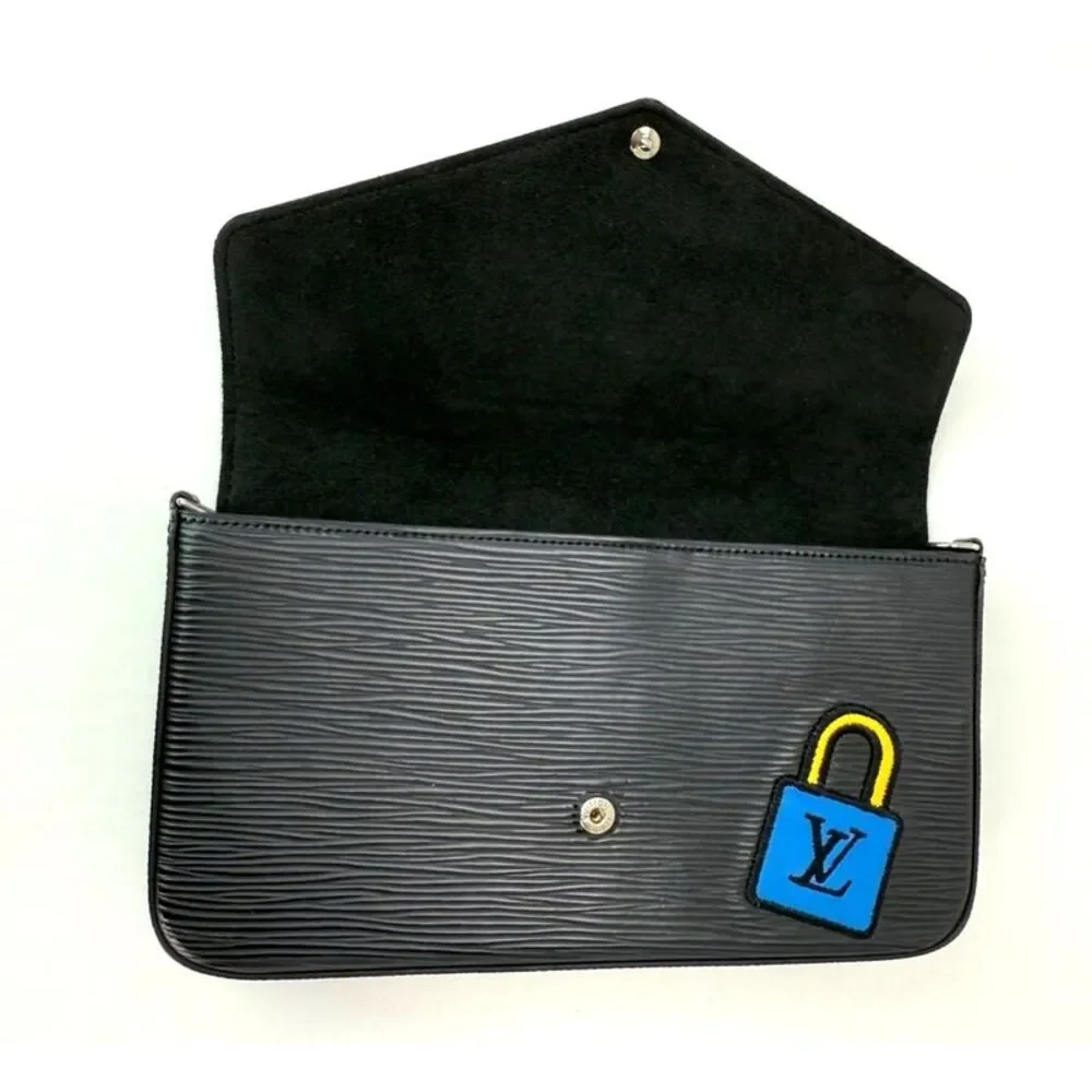 Louis Vuitton Felicie Pochette Limited Edition Patchwork Black Epi Leather